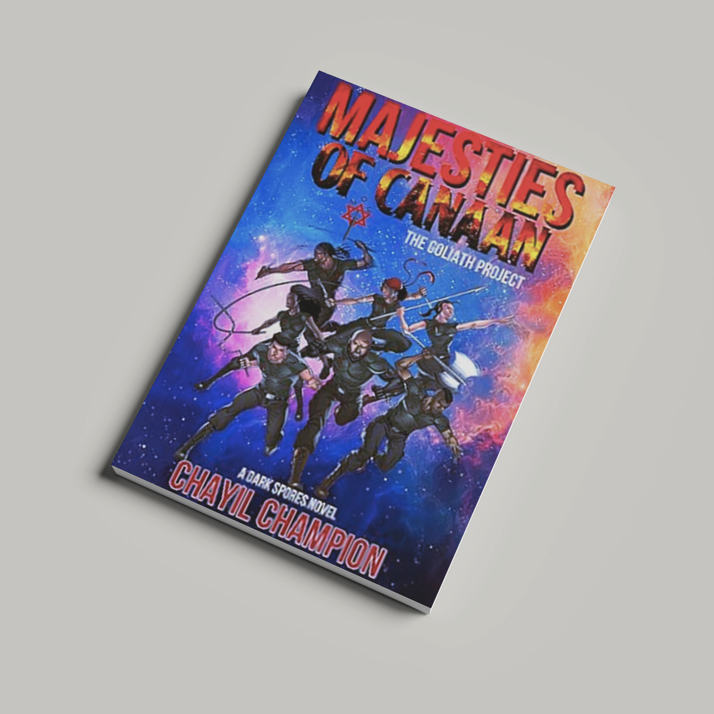 Book cover of Majesties of Canaan: The Goliath Project by Chayil Champion.